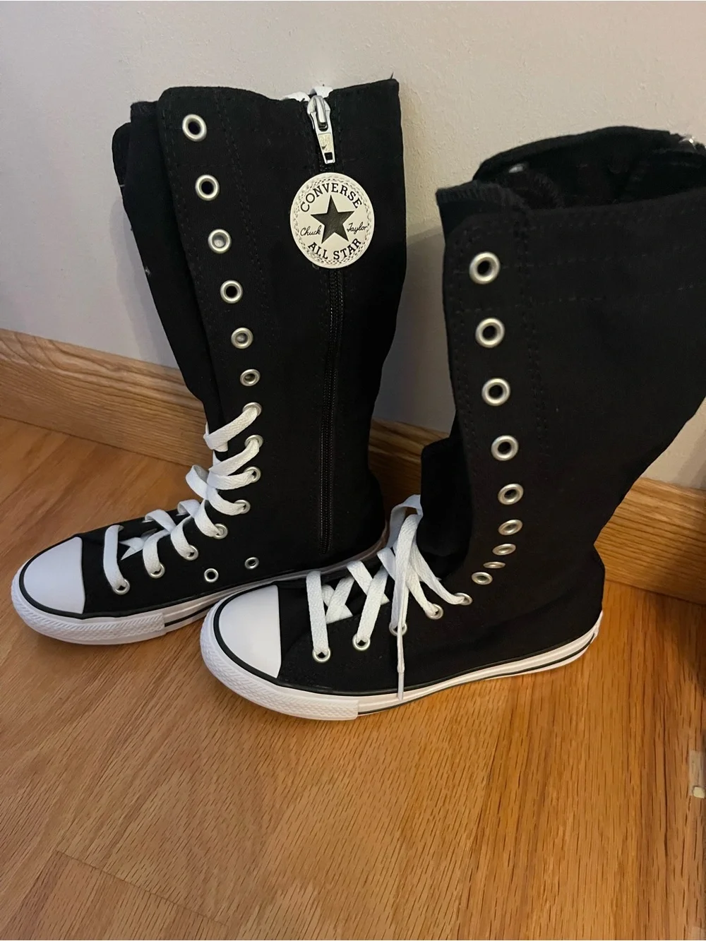 NEW Knee high Converse Chuck Taylor lace up boots kids size 1